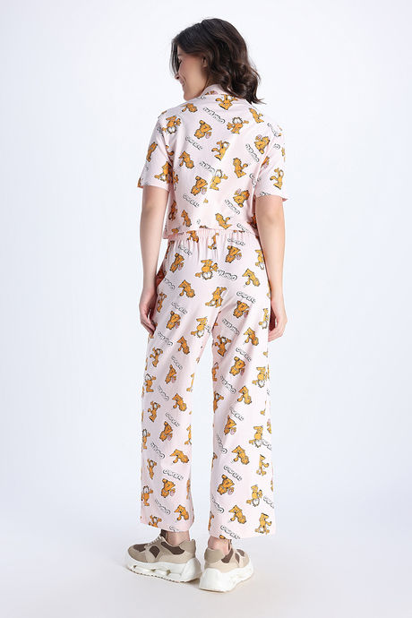 Zivame Garfield Collection Knit Cotton Loungewear Set - Pink Dogwood — image 4